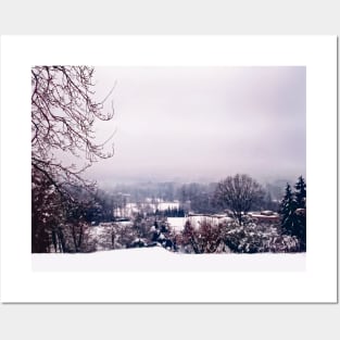 Snowy landscape photography Posters and Art